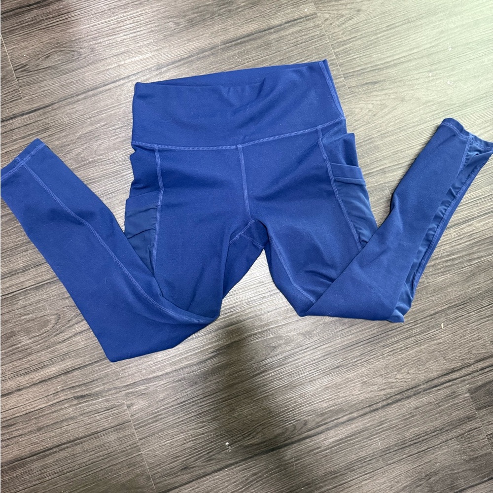 Blue High-Waisted Leggings
